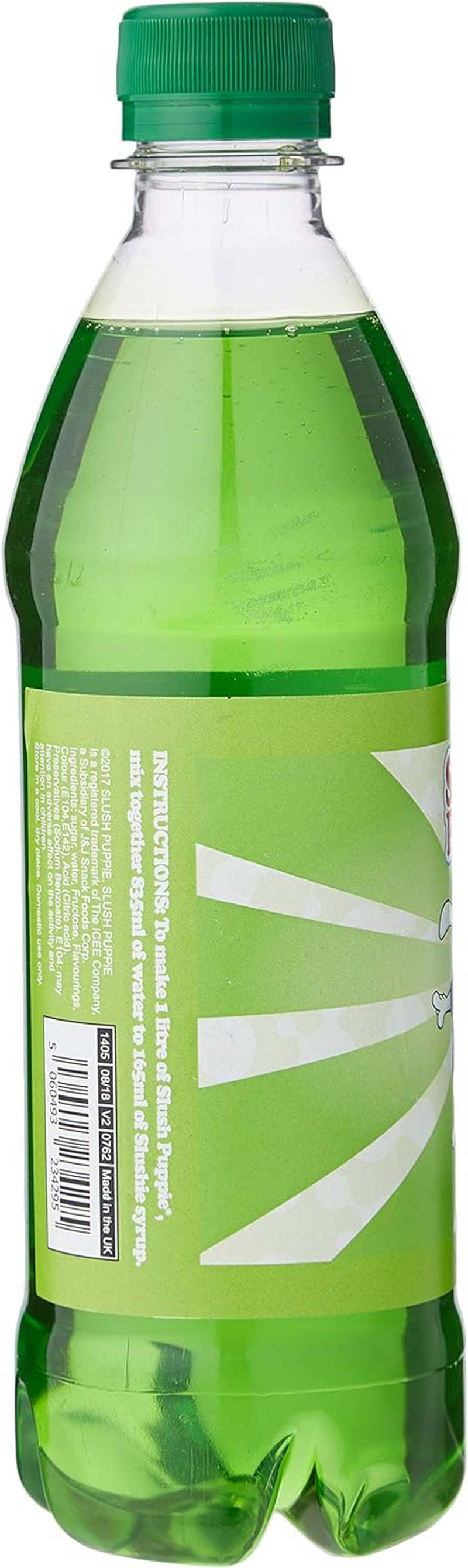 Slush Puppie Green Apple Syrup 500Ml - Authentic Tangy Green Apple Flavour, Ideal for Slush Puppie Machines & Making Cups, Makes 3 Litres of Icy Drinks, Great for Parties & Hot Days!