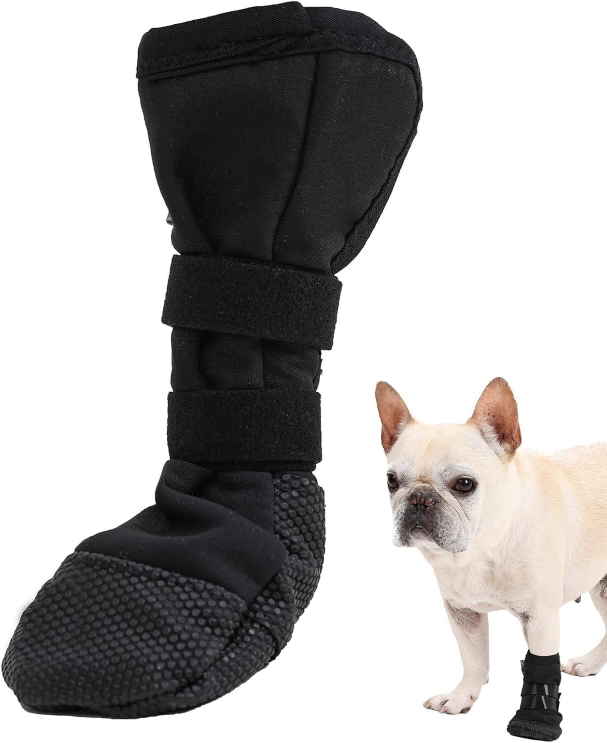 Dog Paw Wound Recovery Boot, Waterproof Bootie for Injured Paw, Anti-Slip Dog Shoe with Strap, Breathable Protector for Outdoor Walking & Keep Dogs from Licking Wounds (Black, S) image number 5