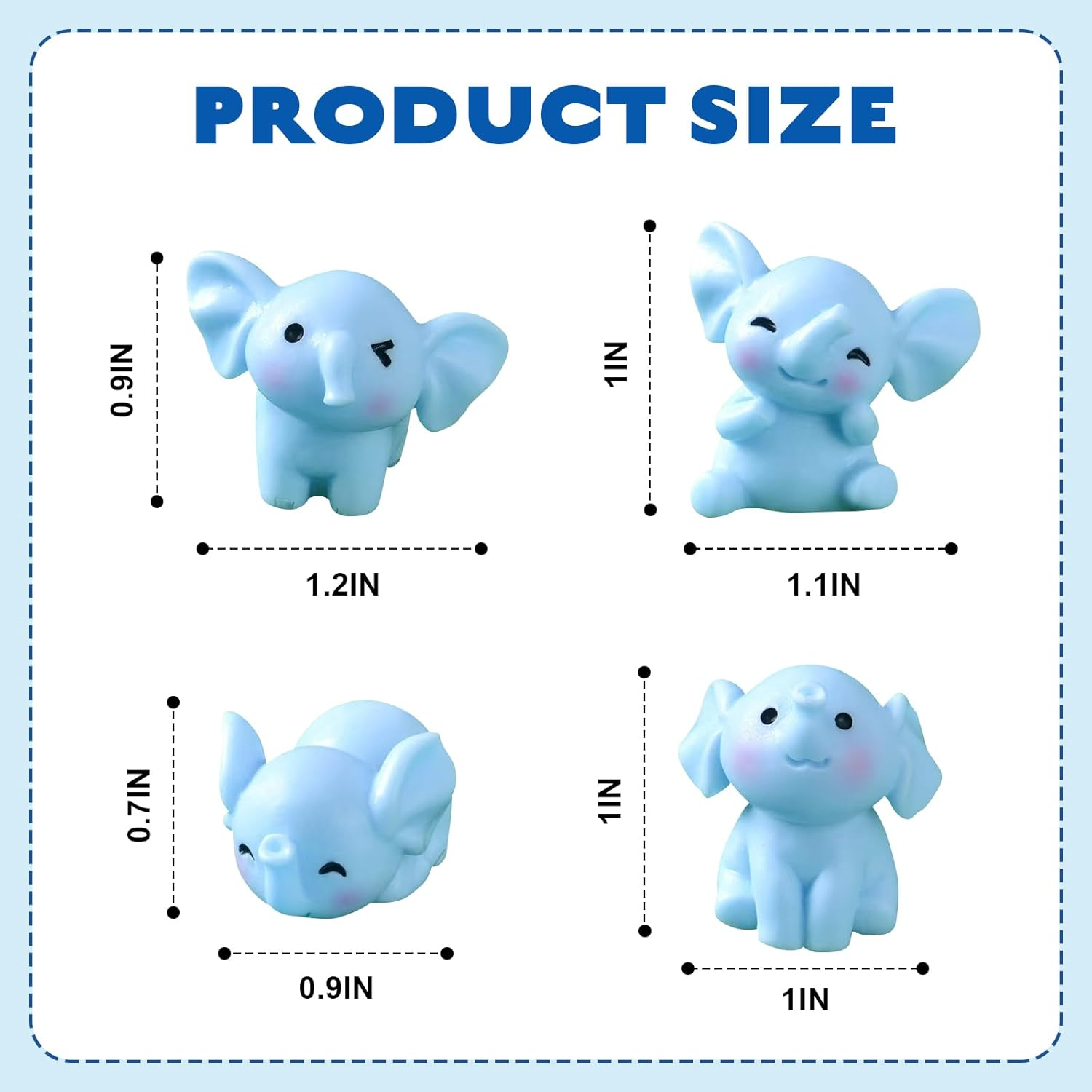 Rislobx Mini Resin Elephants Car Dashboard Decorations, 4PCS Cute Elephant Rear View Mirror Screen Ornament Interior Accessories for Home Office - Grey image number 7