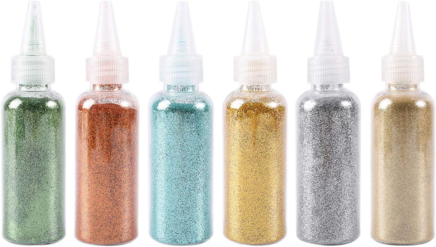 6 Pcs Nail Powder Colorful Iridescent Glitter Ultrafine Pearlescent Nail Art Accessories Glitter image number 3