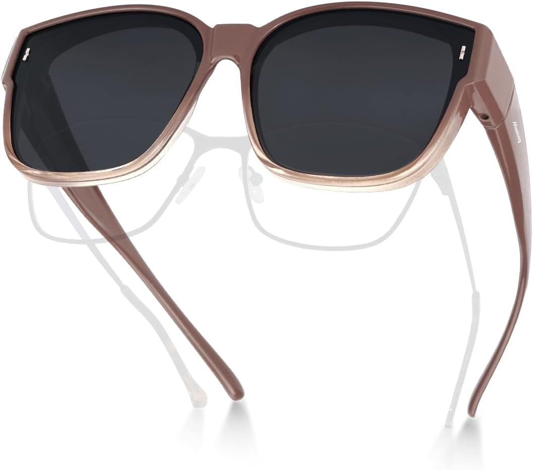 Meeloog Large Polarized Fit over Glasses Sunglasses for Women Men, Oversized Trendy Square Shades for Driving Riding MST0110 image number 5