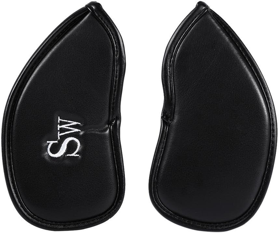 12Pcs Golf Club Head Cover, Leather with Sponge Lining Protective Headcover Golf Club Iron Head Covers Set image number 1