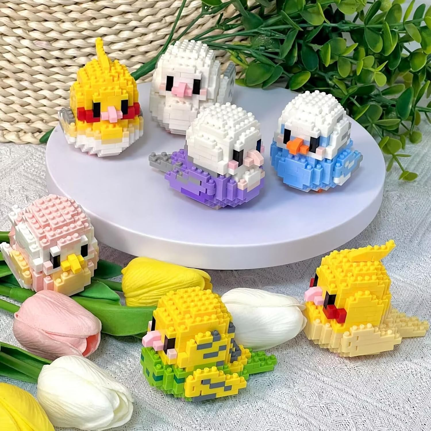 NOOLY Bird Micro Building Blocks Set for Home and Office Decoration WKLJM-01 253Pcs (Blue) 8913 image number 4