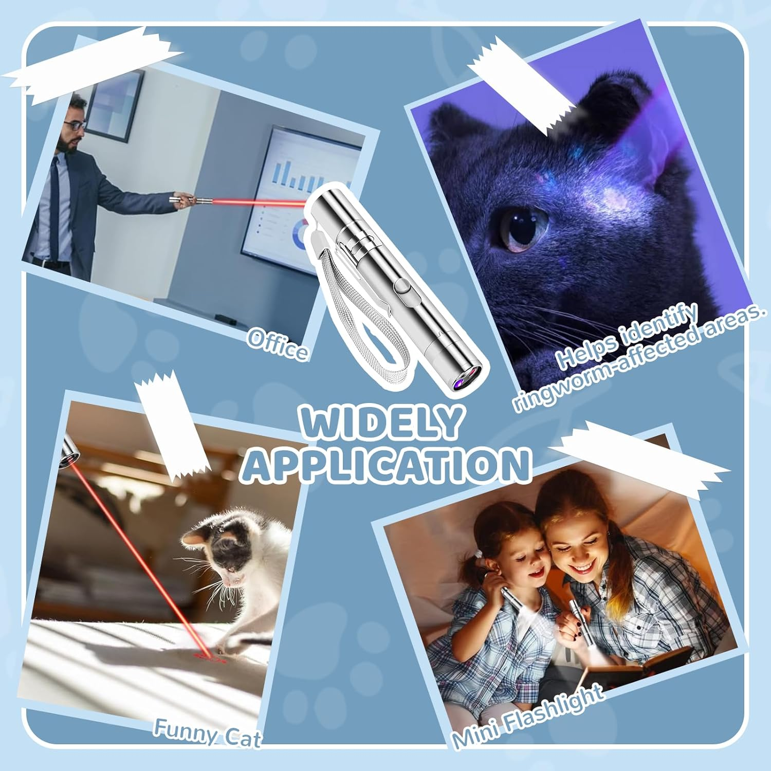 LOVELIDI Cat Toys Laser Pointer - 7 Adjustable Cat Laser Pointer, Rechargeable Cat Dog Interactive Lazer Toy, Indoor/Outdoor Kitten Pet Dog Red Dot Chase Light Toy for Cats Fun Playing Exercise Tool image number 4