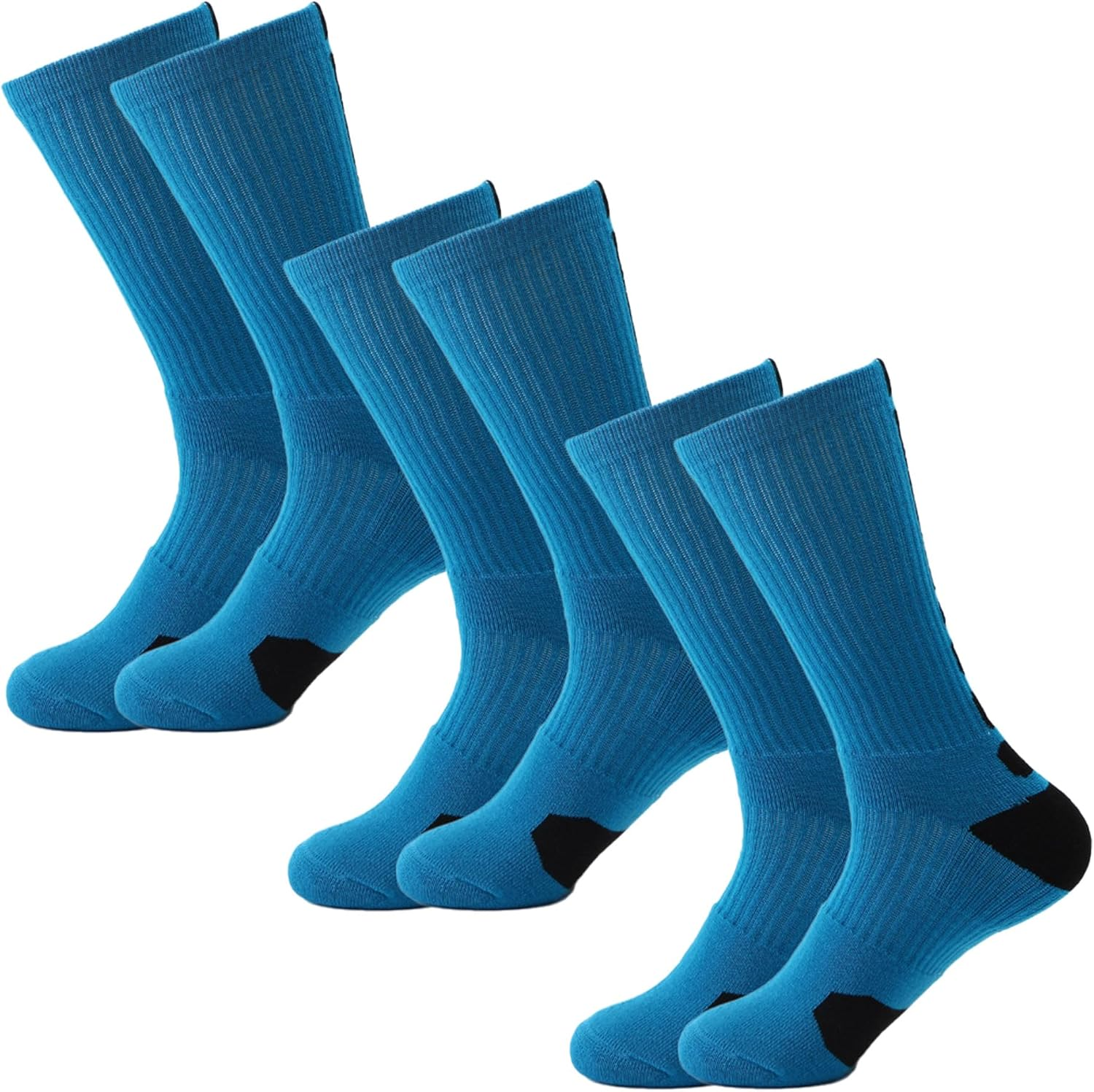 Dress Cici Men'S Mid Calf Athletic Socks, Polycotton Cushion Crew Running Socks (3 Pairs)