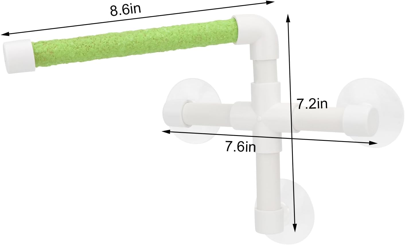 Hypeety Portable Suction Cup Bird Window and Shower Perch Toy for Bird Parrot Macaw Cockatoo African Greys Budgies Parakeet Bath Perch Toy image number 2