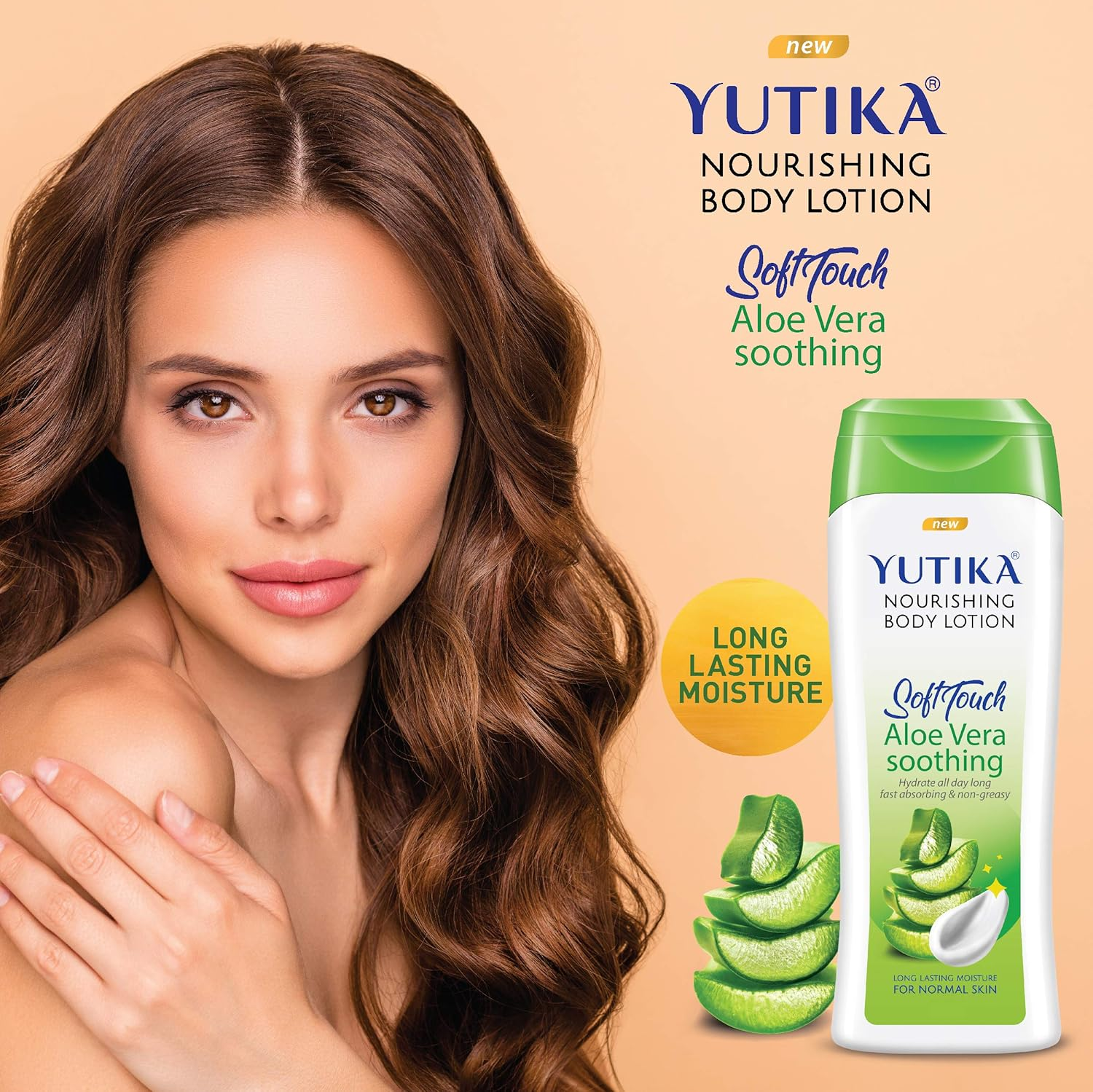 Yutika Softtouch Nourishing Body Lotion for Long Lasting Moisture and Soothing Skin for Men and Women (Aloe Vera, 300Ml) image number 3