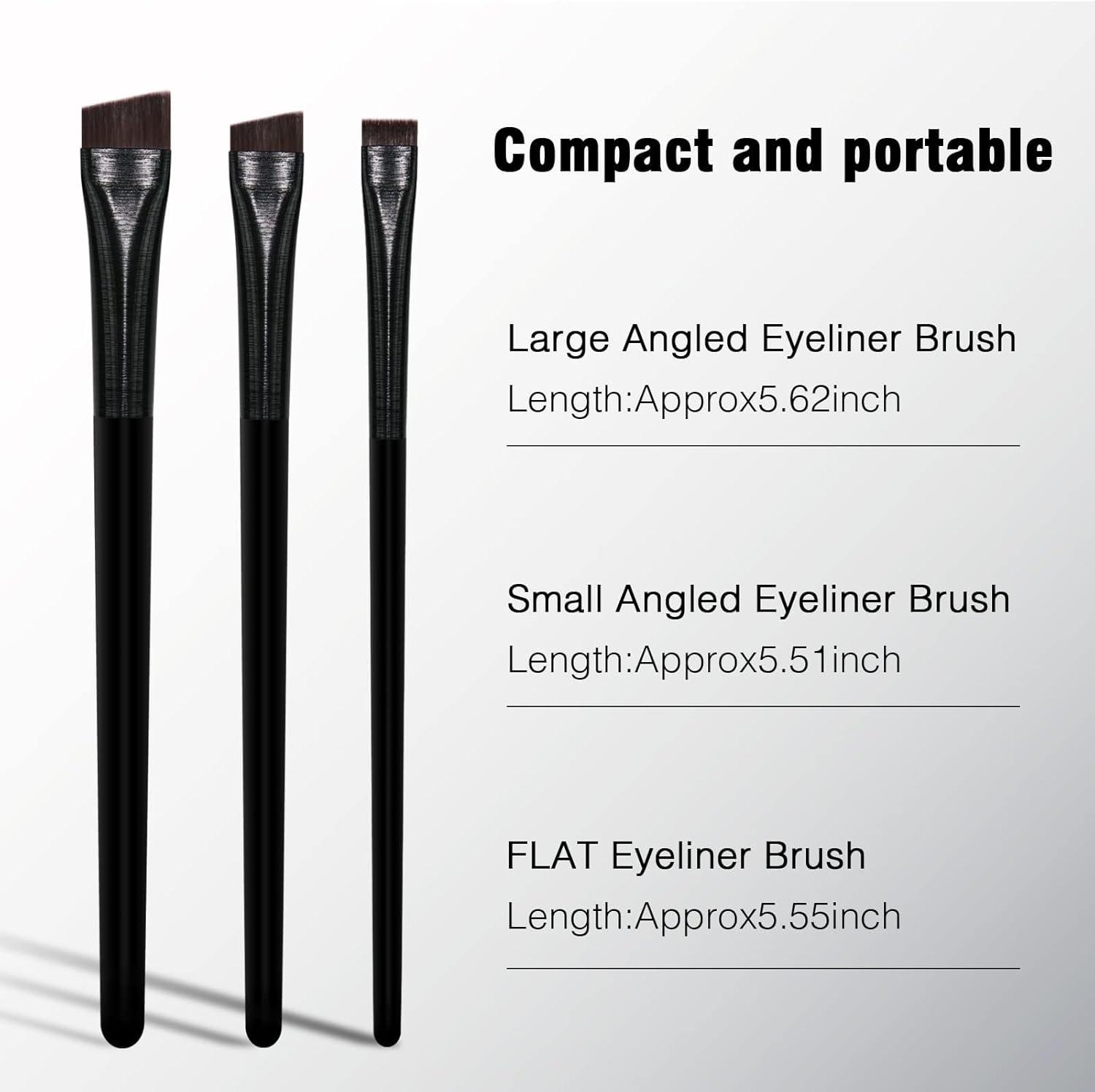 FIENSYDL Eyeliner Brush Brow Tint Brushes Eyebrow Brushes Set Fine Angled Point Angled Slanted Tinting Brushes Ultra Thin Flat Makeup Brush Premium Eyebrow Brush Precision Gel Professional Soft Synthetic Hairs image number 3