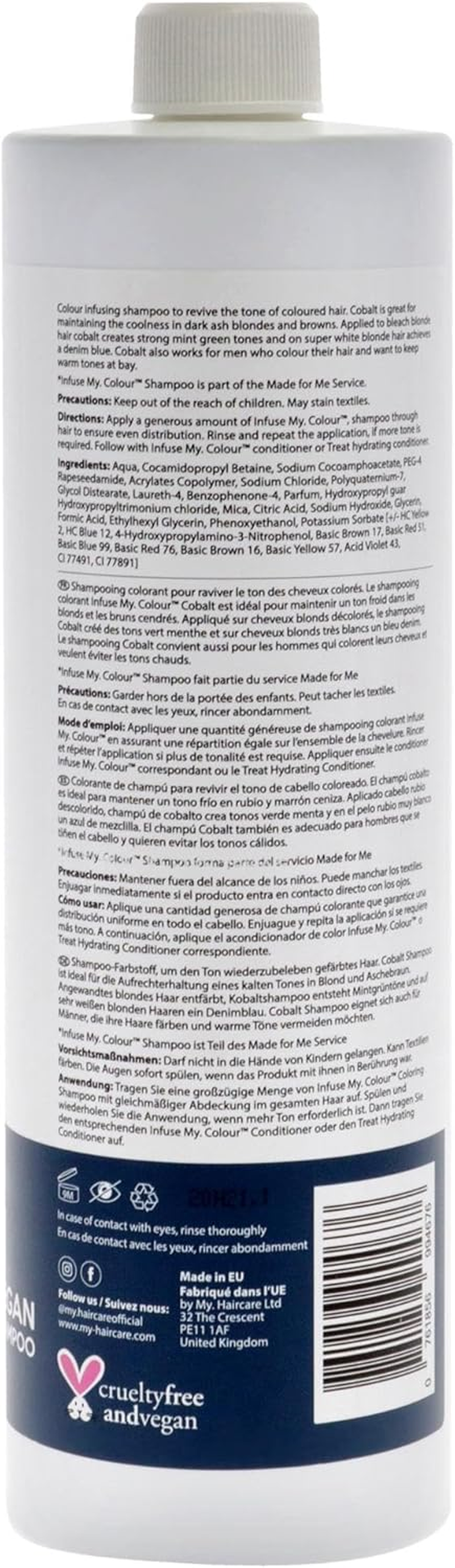 Infuse My Colour Cobalt Shampoo for Unisex 35.2 Oz Shampoo image number 2