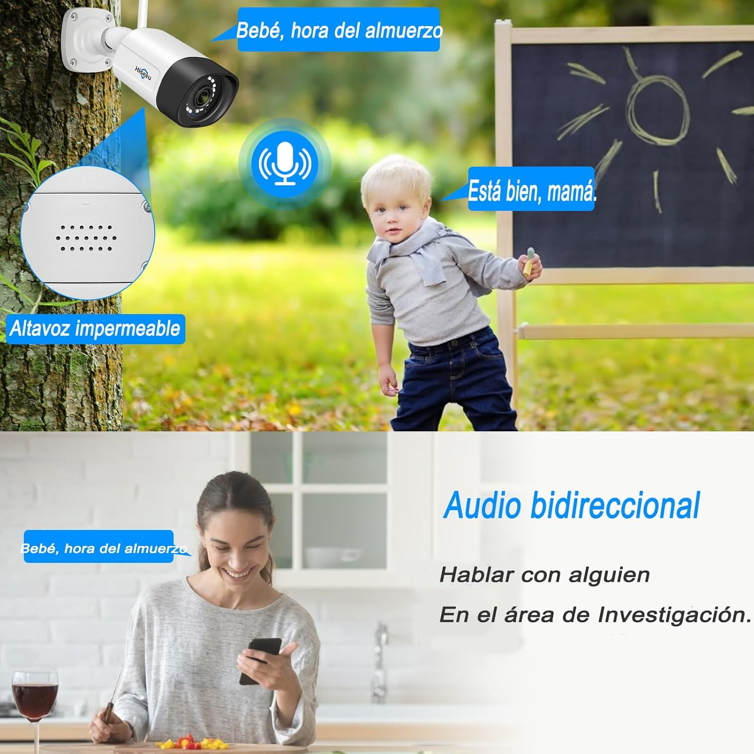 【Wireless Pro,Plug & Play】 Hiseeu 2.5K 5MP Wifi Security Camera System Outdoor,Expandable 16CH 8MP NVR, 1TB Hdd,Spotlight,2 Way Audio, IP66 Waterproof, Motion Alert, DC Power Plug-In, 24/7 Recording image number 3