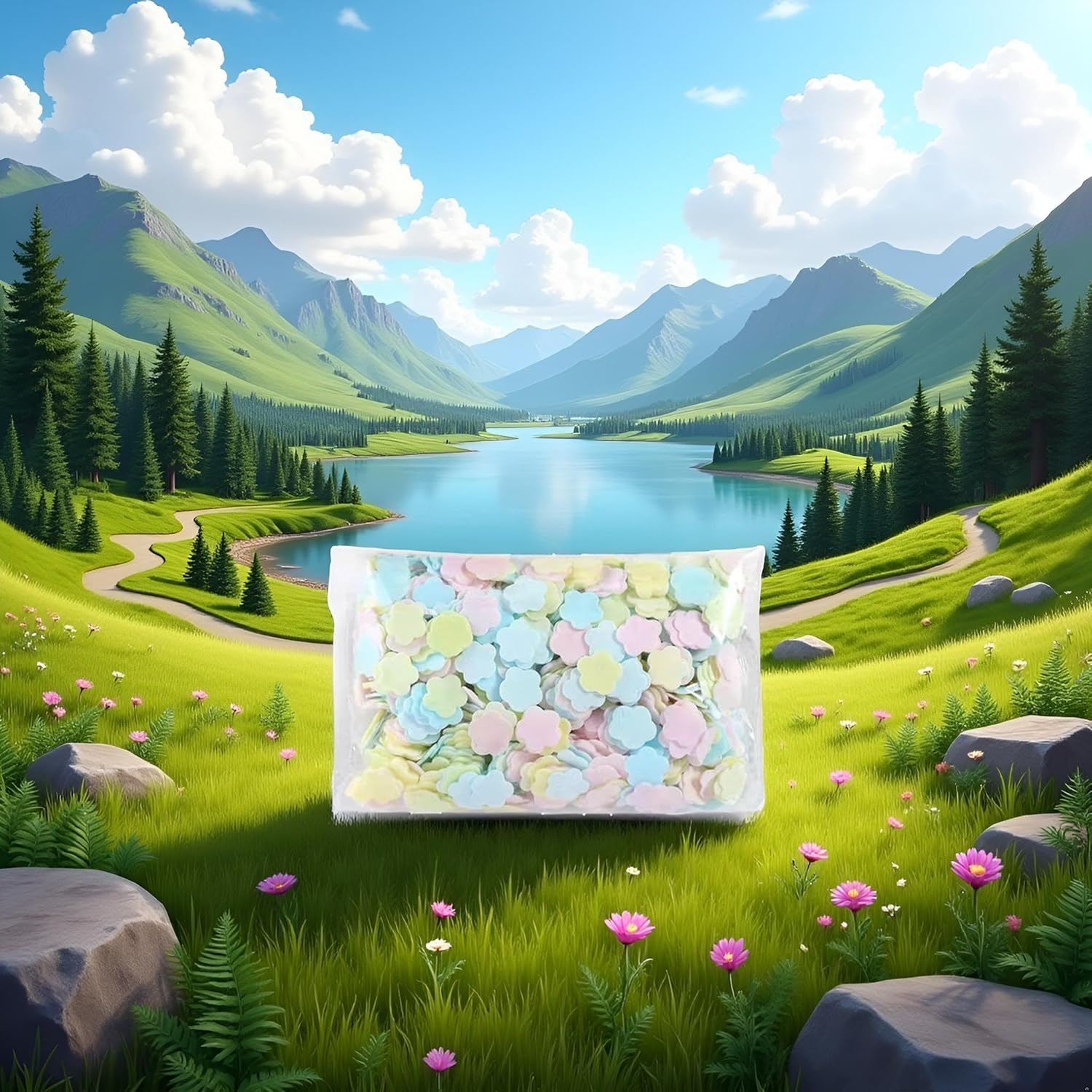 1000 Sheets Colorful Portable Disposable Paper Soap Portable Travel Hiking Washing Hand Bath Toiletry Paper Sheets Confetti Women Kids Soap ， Cleansers image number 5