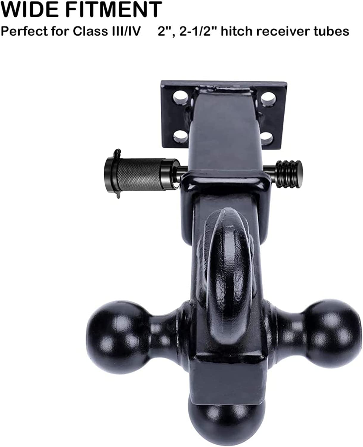 CZC AUTO Hitch Receiver Pin Lock, Trailer Receiver Lock with 5/8" Pin for Class III IV 2" and 2-1/2" Receiver, for Hitch Bike Rack Tray Ball Tow Rope for Trailer Truck Car Boat (1 Pack, 5/8 Inch Pin)