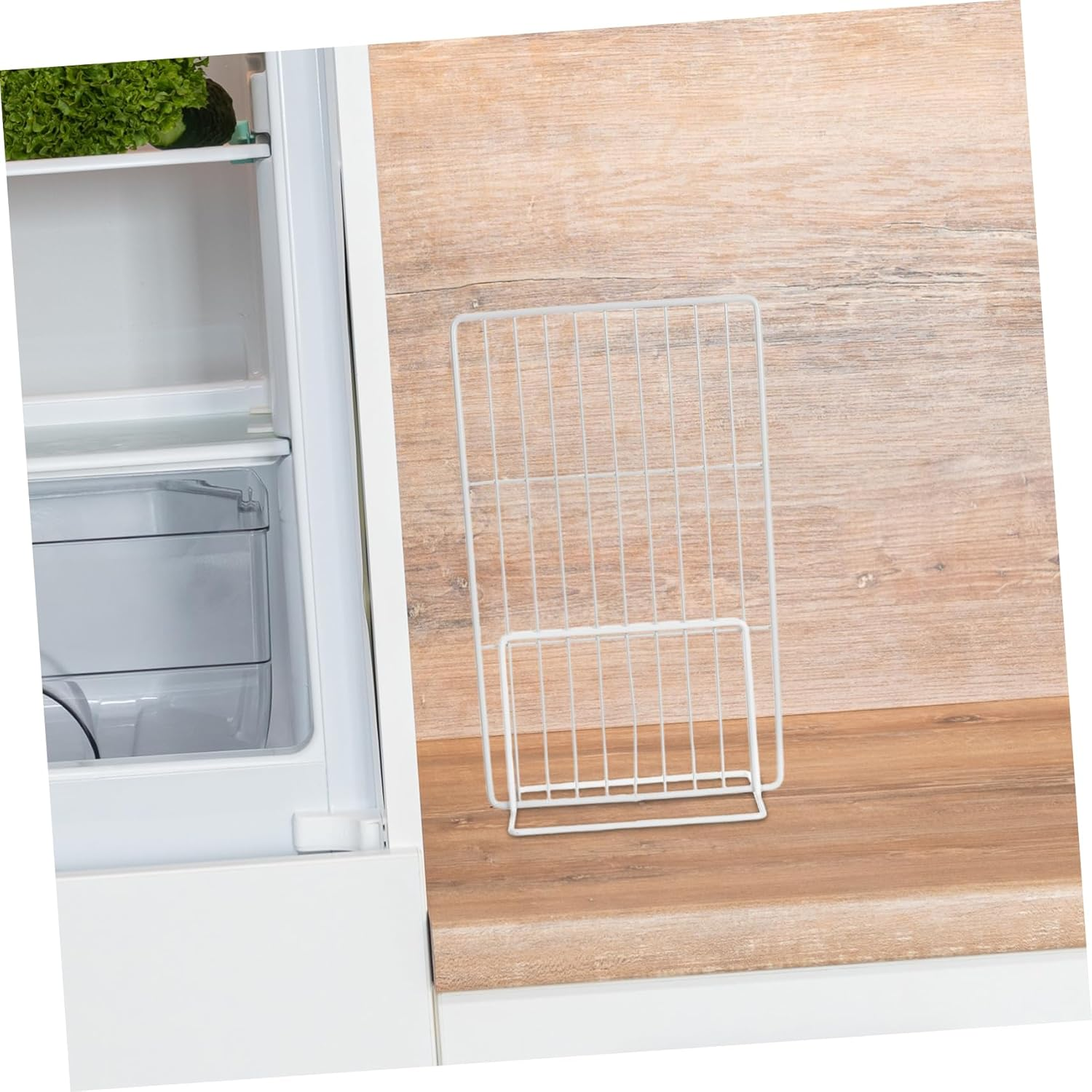 2Pcs Freezer Divider Iron Wire Organizer Adjustable Shelf Separator for Fridge and Freezer Sturdy Metal Mesh Divider for Easy Storage and Organization image number 5