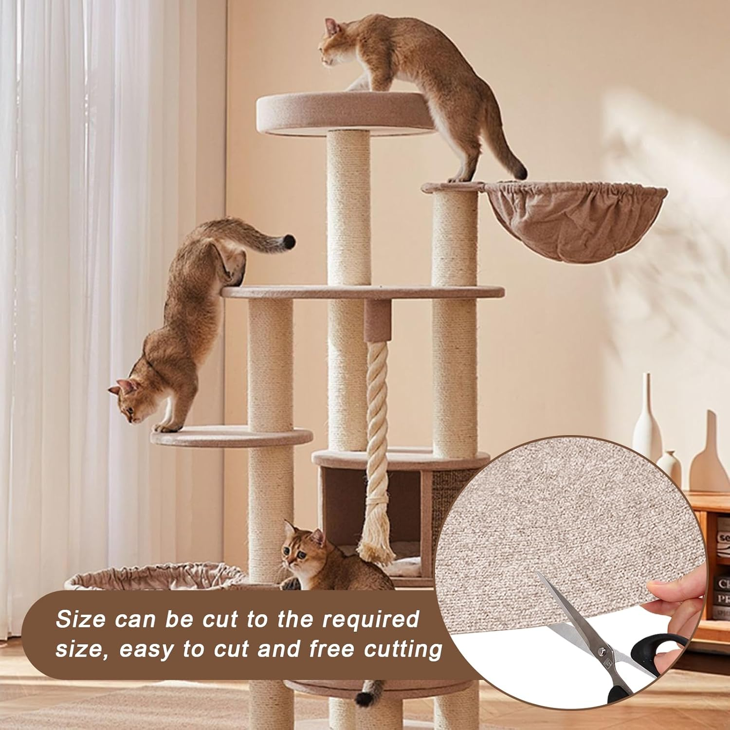 SPORWAY Pack of 2 Cat Scratching Mat, Cat Scratching Boards, 40 Cm X 100 Cm, Cat Scratching Mat, Cat Scratching Board Scratching Mat for Protects Carpets and Sofas