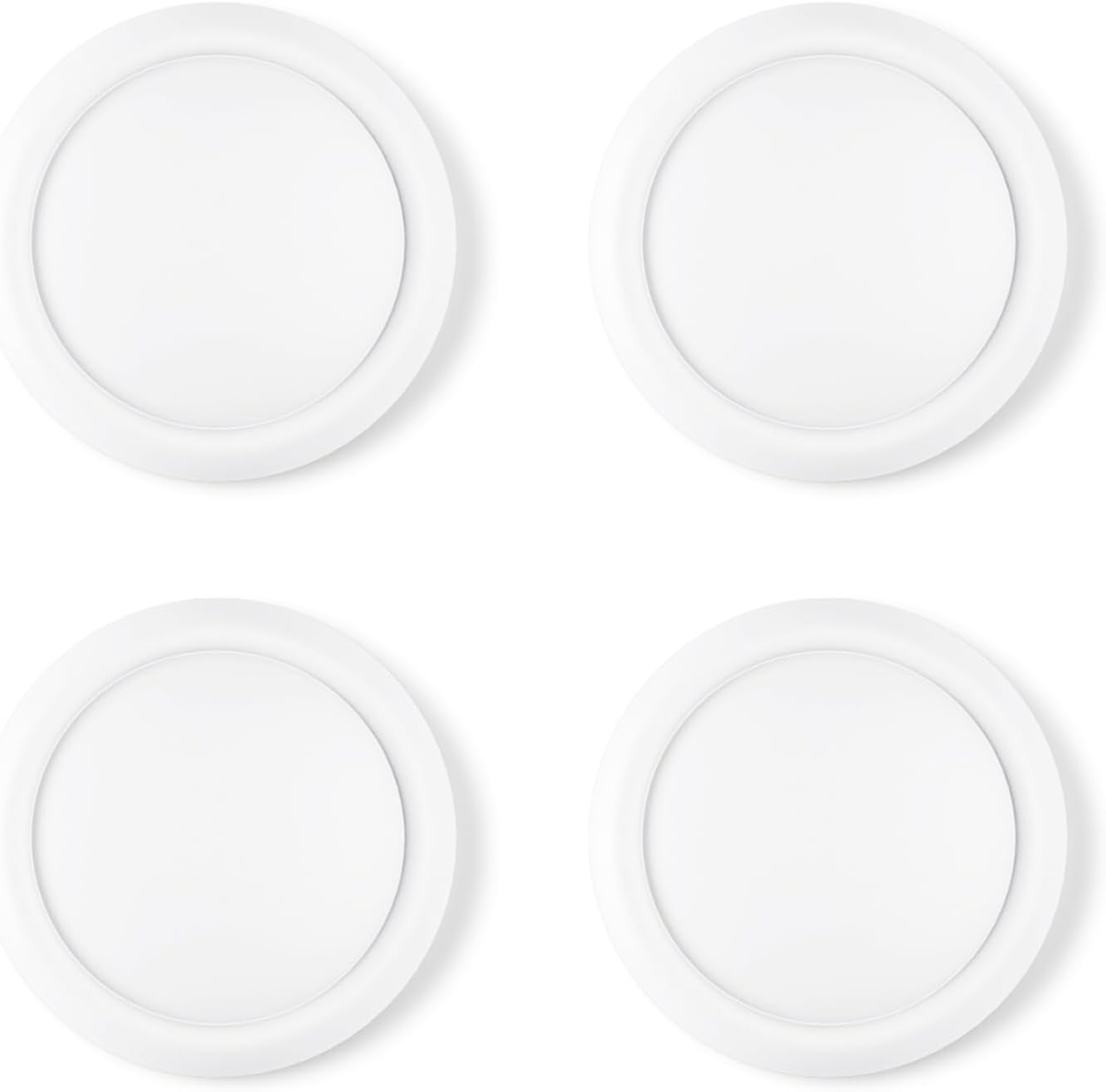 Playvital Thumb Grips for Nintendo Switch 2, 4-Pack Silicone Joystick Caps for Joycon 2, Cute Accessories Comfort Thumbstick Grip Covers - White