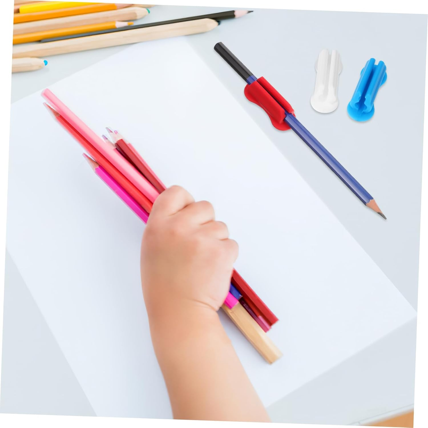 MINAOLULUS 12Pcs Silicone Pen Holder for Desk Self-Adhesive Marker Organizers Strong Adhesion Modern Minimalist Design Compatible Pencils Brushes Stylish Office Accessories image number 2