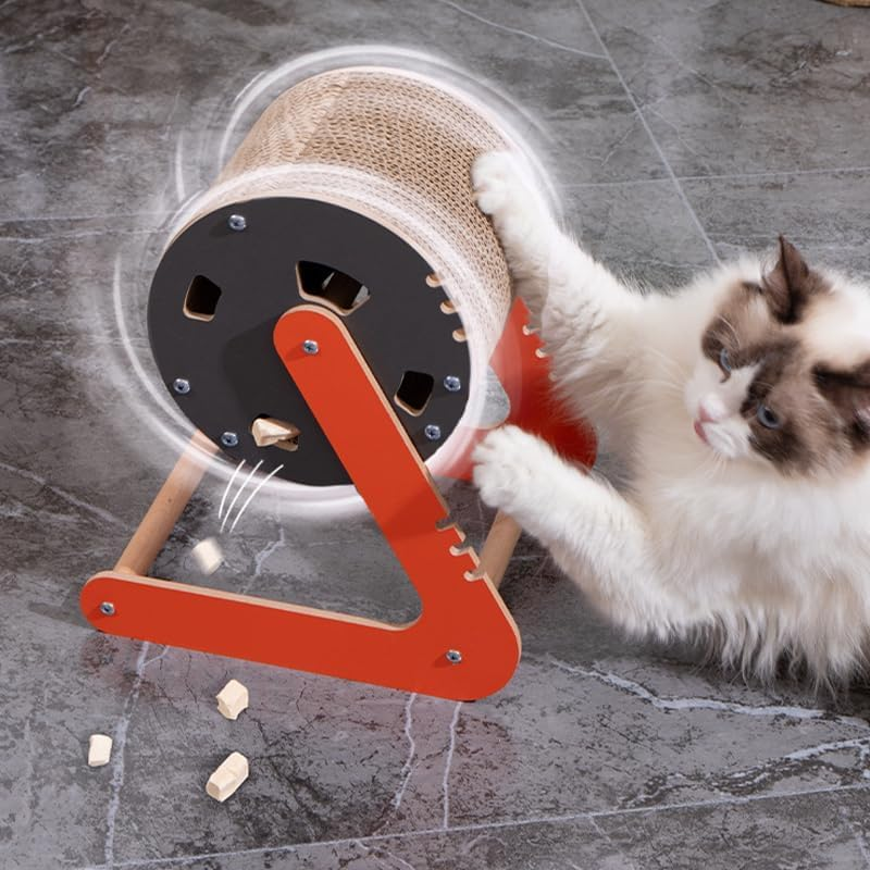 Cat Scratching Board Scratching Ball Toy Cat Scratch Post Rotating Cat Wheel Toy for Kitty Small Animals Kitten Exercise image number 5
