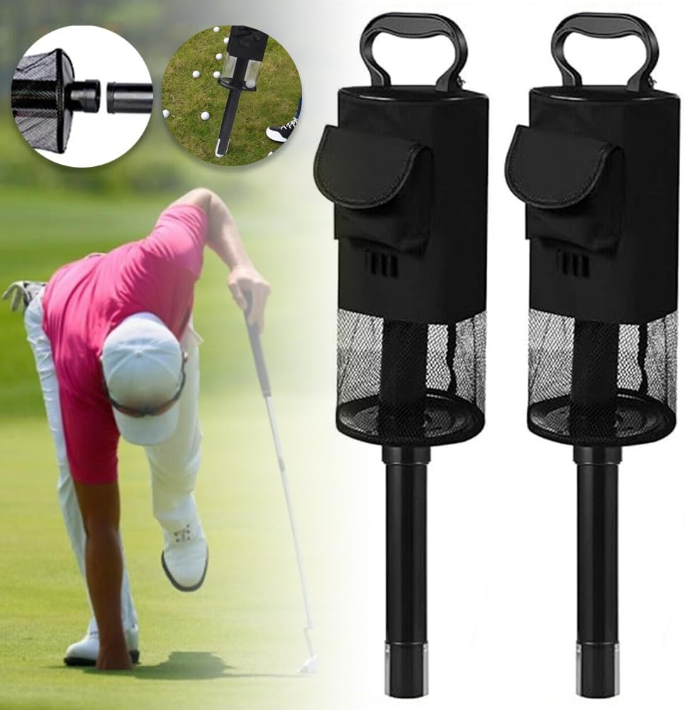 Golf Ball Shag Bag 60-70 Balls Practice Pick up Holder Receiver Tube Collector image number 5