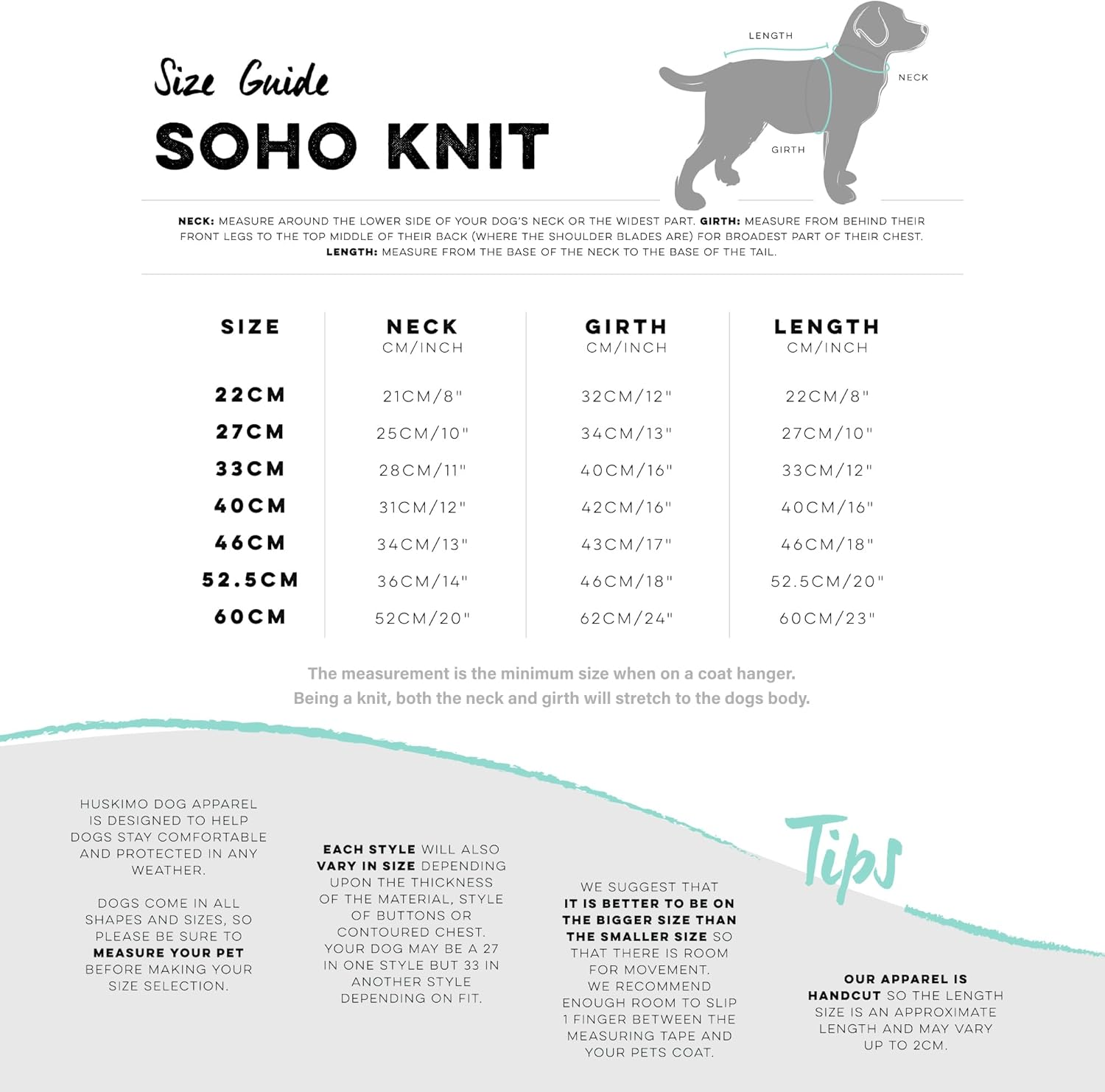 Huskimo Dog Jumper Soho Knit Sherbert 27Cm &ndash; Soft Dog Sweater, Stretch Fit, Machine Washable, Winter Dog Clothing, 6 Sizes image number 5