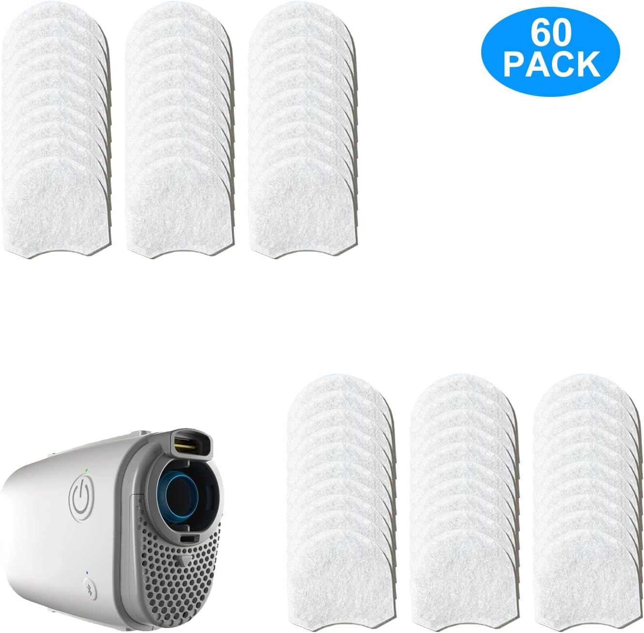 Replacement Airmini CPAP Filter - 60 Pack - Compatible with Resmed Airmini - for Travel or Home Use (60P) image number 3