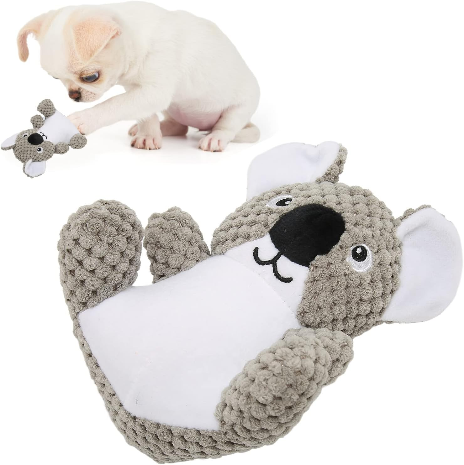 Dog Squeaky Plush Toy, Simulation Koala Shape Bite Resistant Washable Stuffed Pet Toy for Small Medium Dogs image number 5