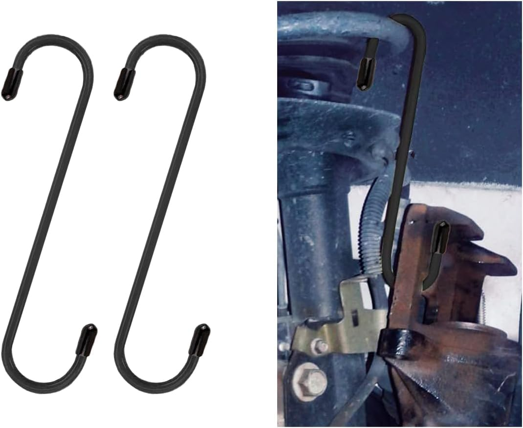 GLSOWEE Car Brake Caliper Hooks, Auto Brake Caliper Hangers with Rubber Tips, Universal Durable & Rust-Proof Automotive Tools for Braking, Axle, Bearing, Suspension Work (Yellow, 2 Pcs)