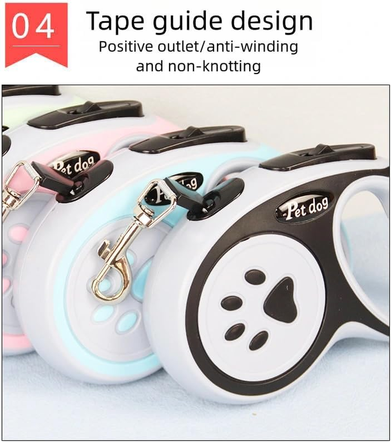 New Traction Rope for Walking Dogs with One Click Brake, Retractable Traction Rope for Small Cats and Dogs, 5 Meters Long