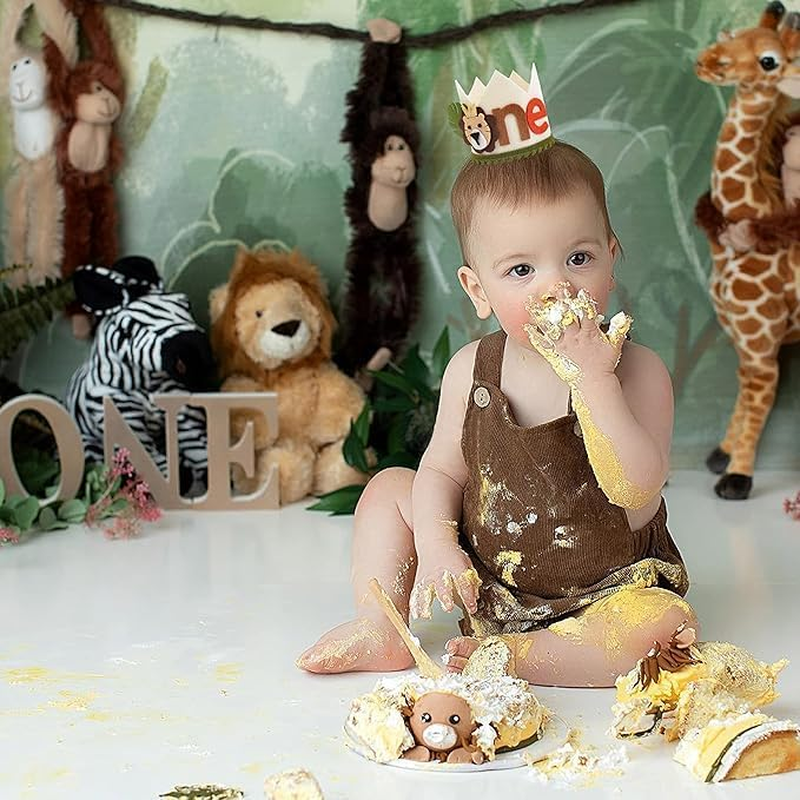Wild One First Birthday Crown - Wild One Birthday Crown for Kids,Wild Themed Birthday Decorations Crown,Jungle/Safari 1St Birthday Crown image number 6