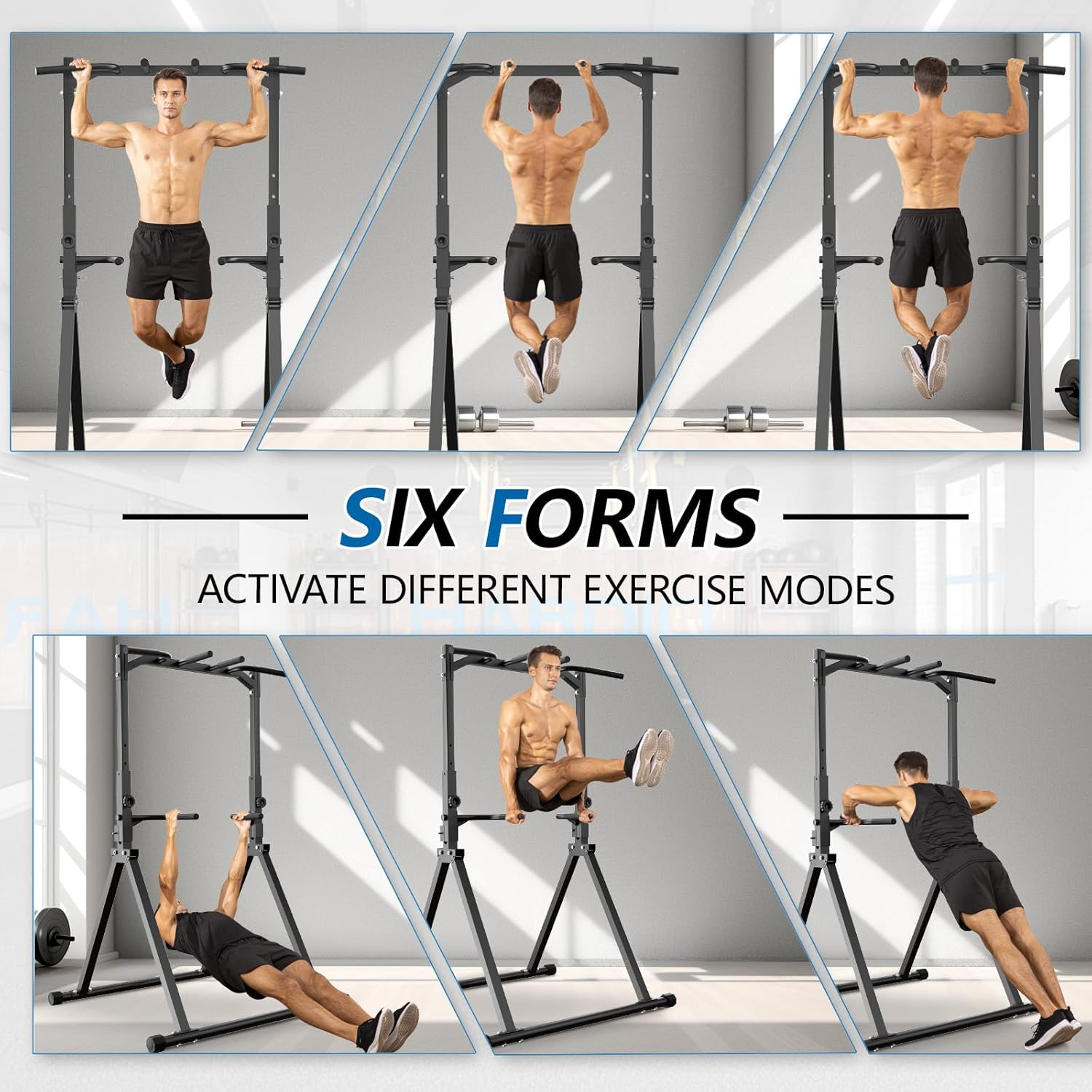 Pull up Station Pull up Bar for Home Gym Equipment Dip Station Power Tower Strength Training Fitness Equipment image number 1