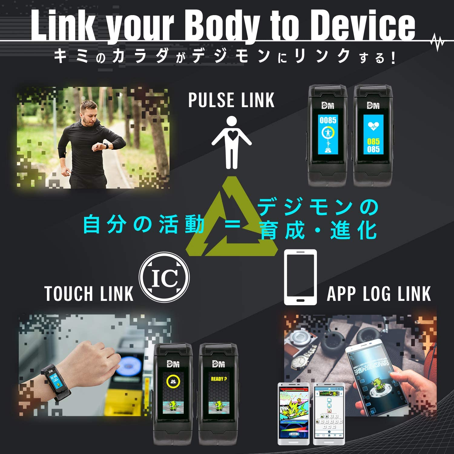 Bandai Digital Monster Digimon Vital Bracelet, Ver. Black image number 2