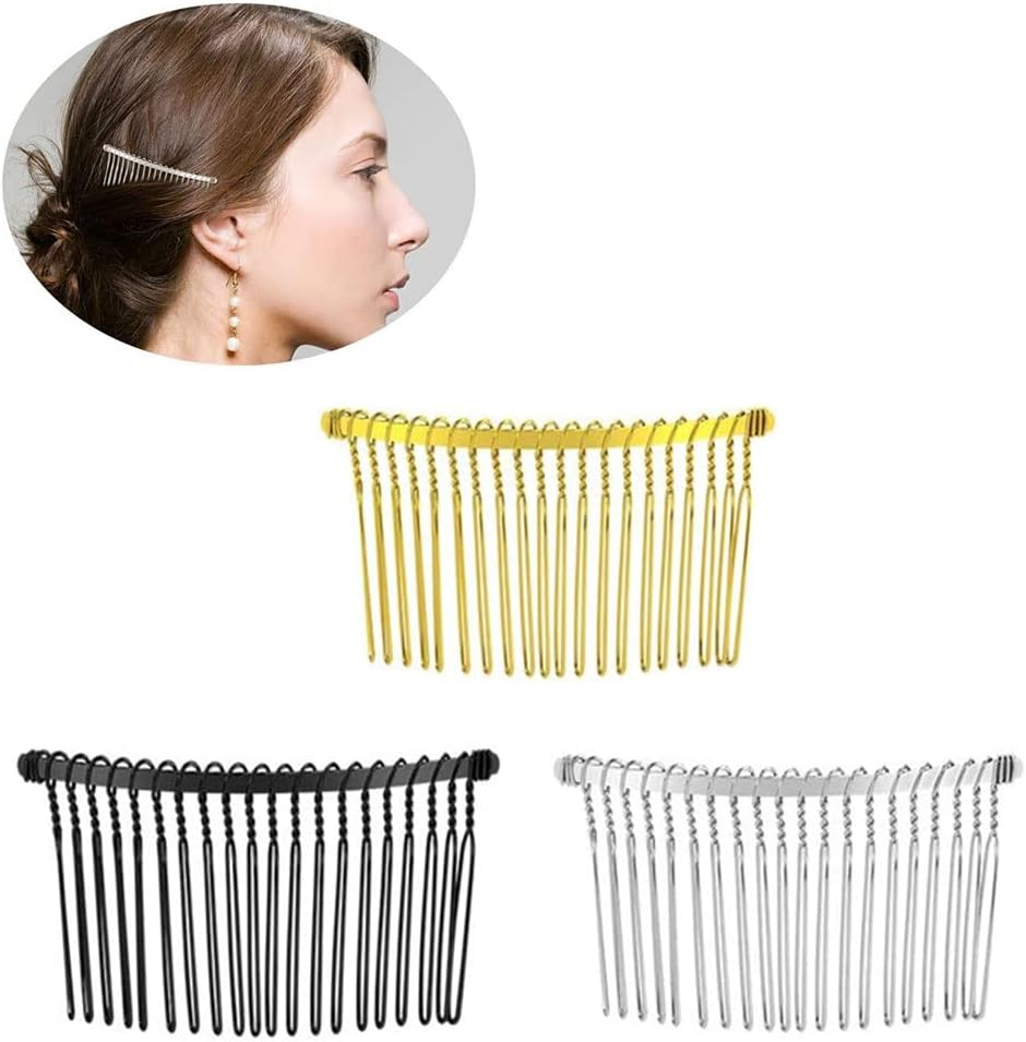 Hair Clip Comb, Metal Comb Clip, Hair Comb, Veil Comb, Hair Comb Metal Hair Comb Metal Hair Comb (8 Pieces) image number 4