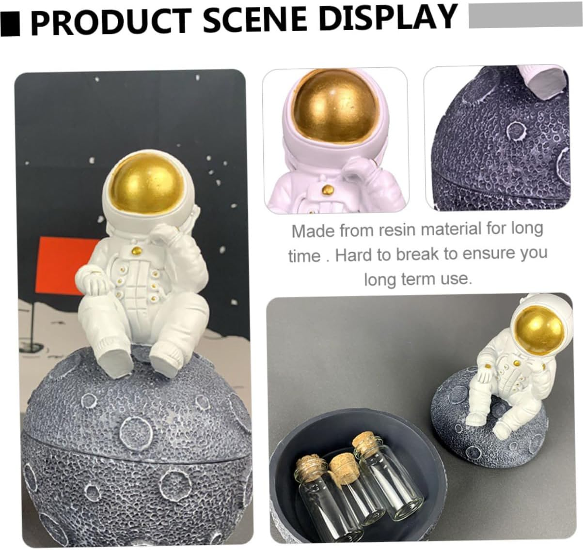 Teeth Preserving Bottle Fetal Hair Storage Box Resin Material for Born Essentials image number 3