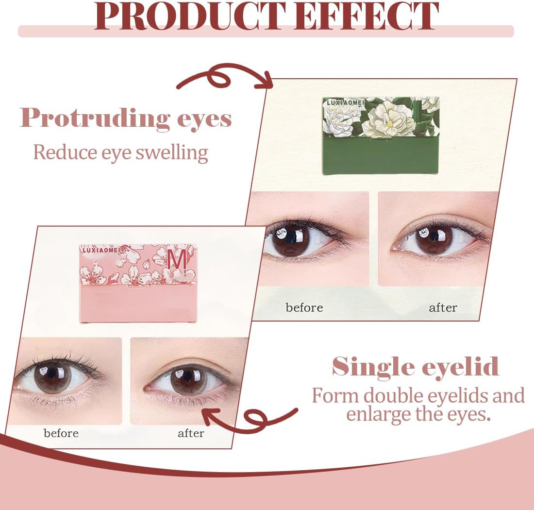 IEBTAWN 2 Boxes of Slip-On Eyelids Stripes Invisible Eyelid Tapes, Eyelid Stripes Invisible, Eyelid Tape, Eyelid Tightening Strips, Skin-Friendly, Natural, for Daily Make-Up, Photos image number 5