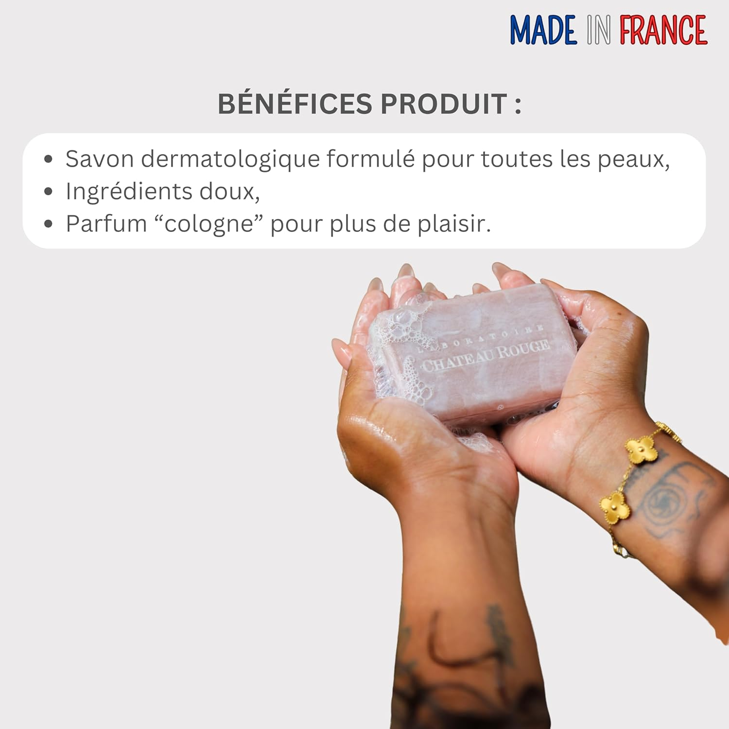 Laboratoire Ch&acirc;teau Rouge - Dermatological Soap - Solid Soap - Shine & Light - Face and Body - 100 G image number 3