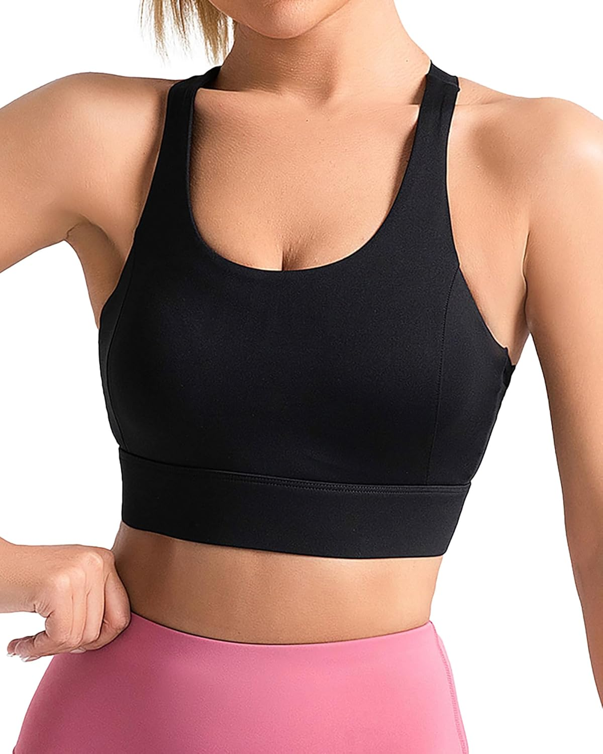 Bsubseach Sports Bras for Women High Impact Y Back Padded Workout Bras Fitness Top