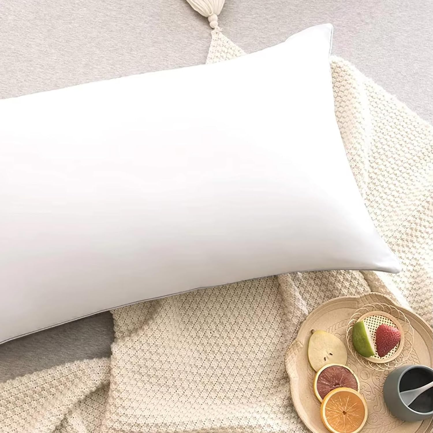 14X36 Inch Lumbar Pillow Insert, Ultra Soft Long Throw Pillow Insert Synthetic Microfiber down Alternative Filling Pillow Form for Couch Sofa Bed Living Room Decor image number 6