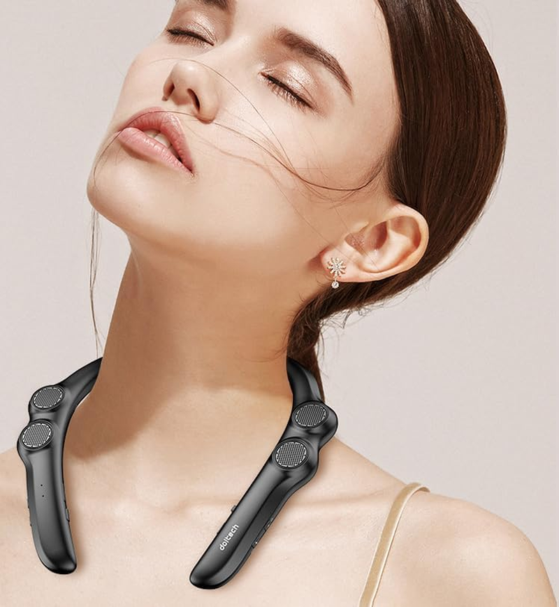 Neck Speaker Hands-Free: 15H Wireless Bluetooth Wearable - Ultra-Light 78G for Hiking, Workouts & WFH, Portable Surround Sound W/Mic image number 1