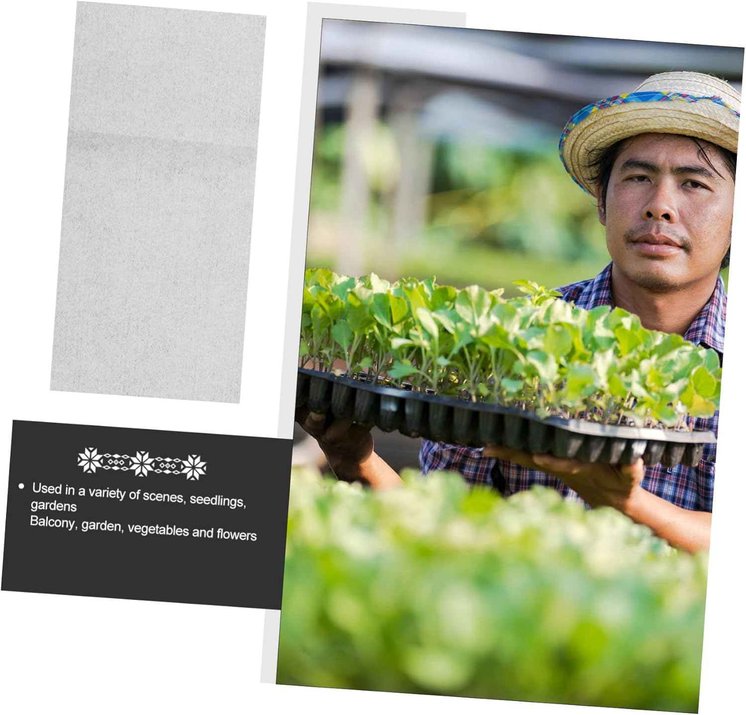 BCOATH 20Pcs Moisturizing Protective Seedling Sprouting Kit Absorbent Cloths for Gardening Greenhouse Seed Mat