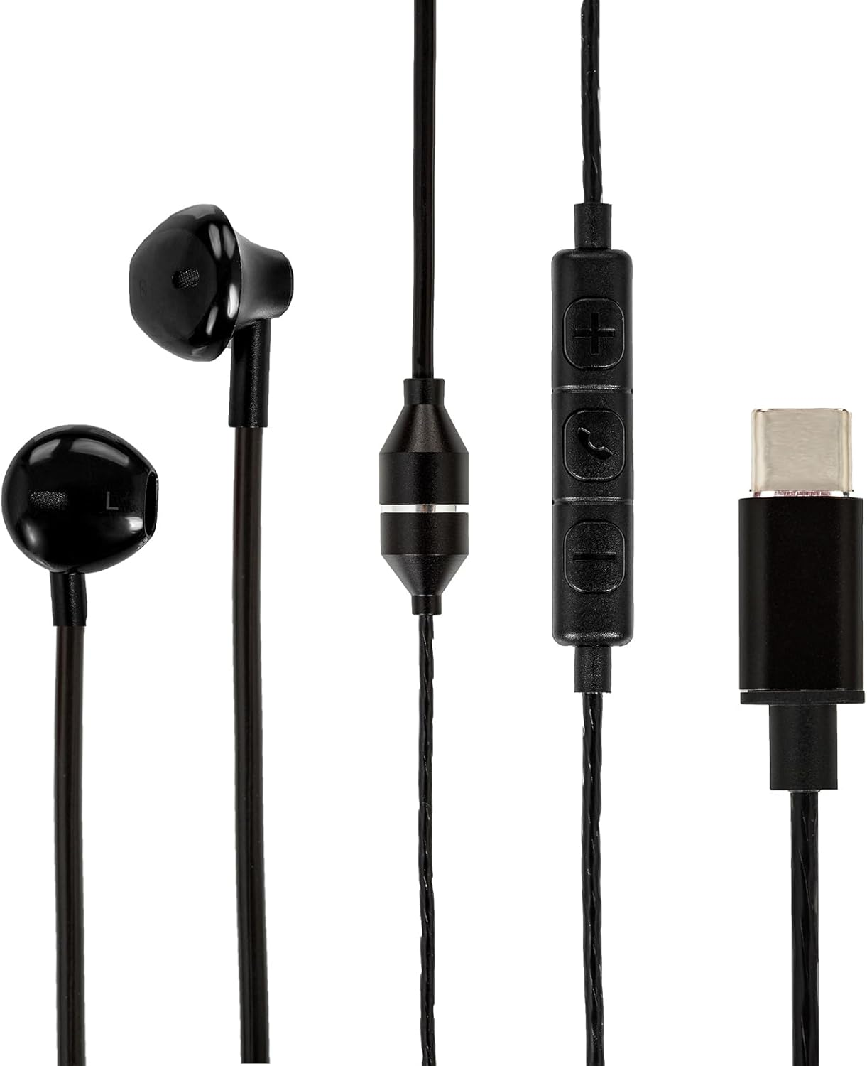 Sanxir Air Tube Headphones, Anti-Emf Headsets with USB-C Jack, Air Tube Earphones with Radiation Protection, Volume Control, Comfortable Fit. (Black) image number 4