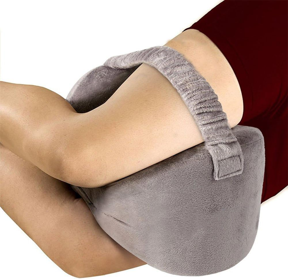 Knee Pillow for Sciatica Relief, Back Pain, Leg Pain, Pregnancy, Hip and Joint Pain - Memory Foam Wedge Contour Orthopedic Knee Pillow image number 4
