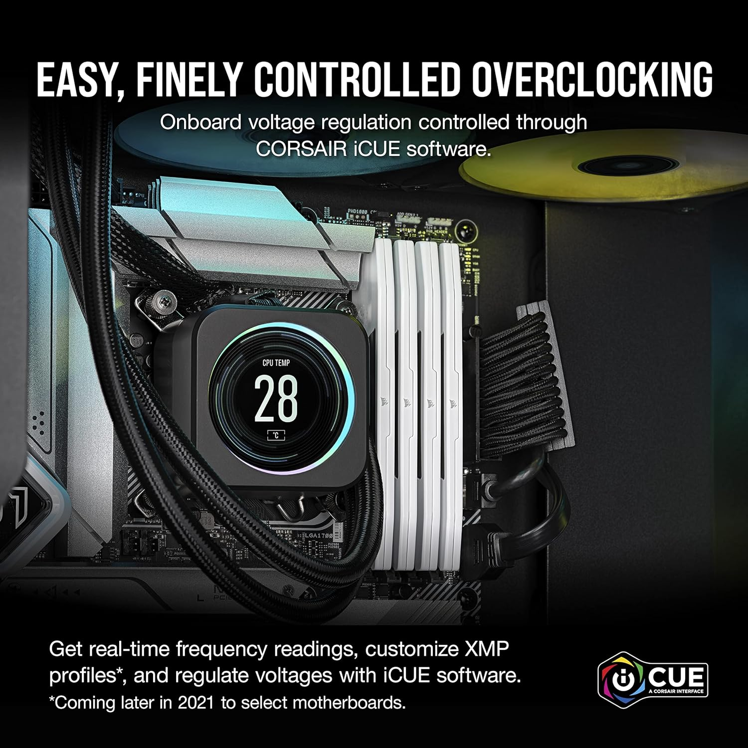 CORSAIR Vengeance DDR5 RAM 32GB (2X16Gb) 6000Mhz CL36 Intel XMP Icue Compatible Computer Memory - White (CMK32GX5M2E6000C36W) image number 1