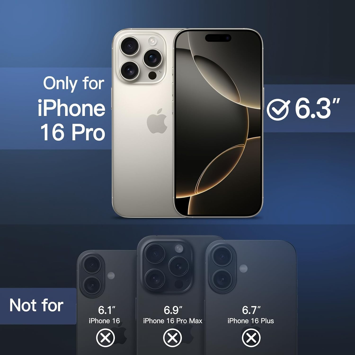 Jetech Matte Case for Iphone 16 Pro 6.3-Inch, Shockproof Military Grade Drop Protection, Frosted Translucent Back Phone Cover, Anti-Fingerprint (Natural Titanium) - Desert Titanium image number 4