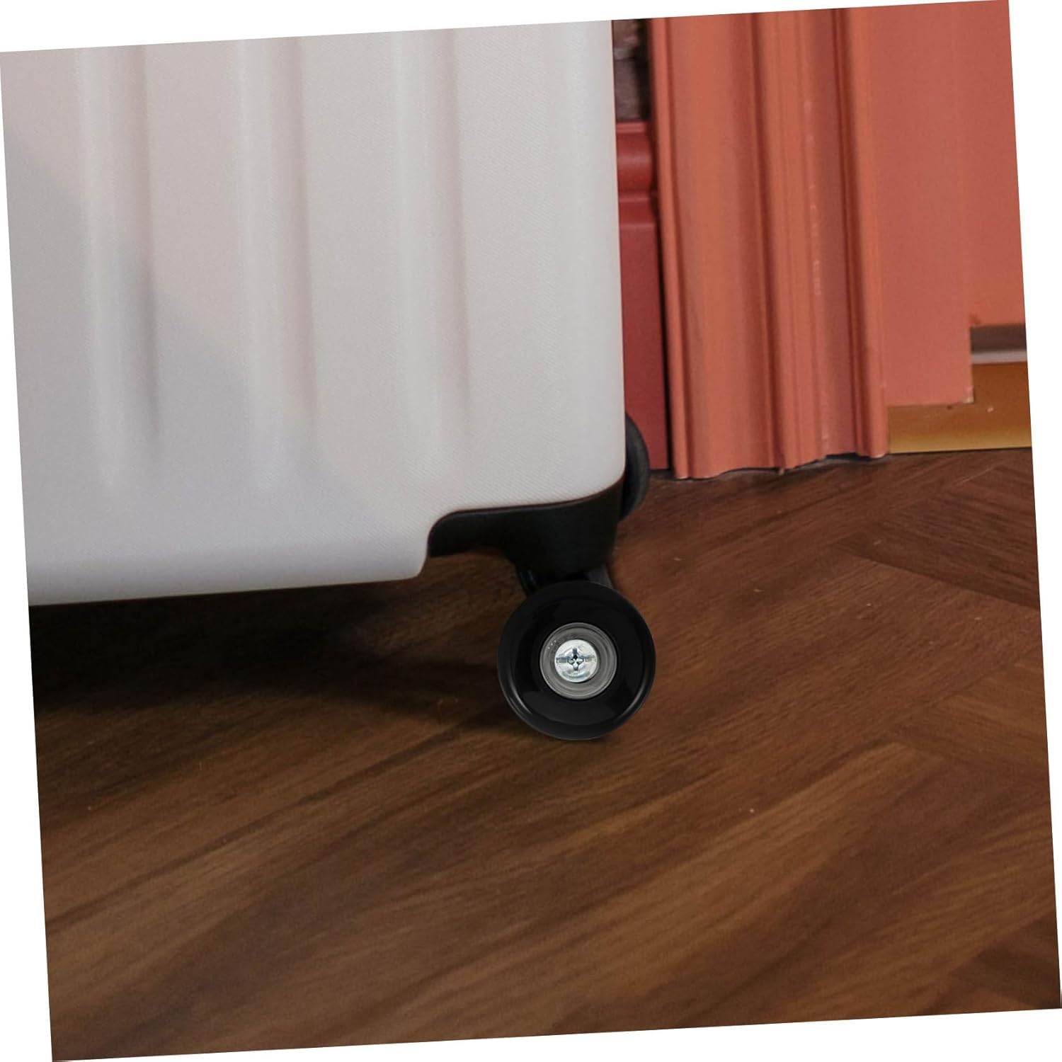 FELTECHELECTR 2Pcs Black 45X18Mm Universal Suitcase Replacement Wheels Kit with Swivel Bearings for Travel Luggage and Suitcase Wheel Repair Accessories image number 1