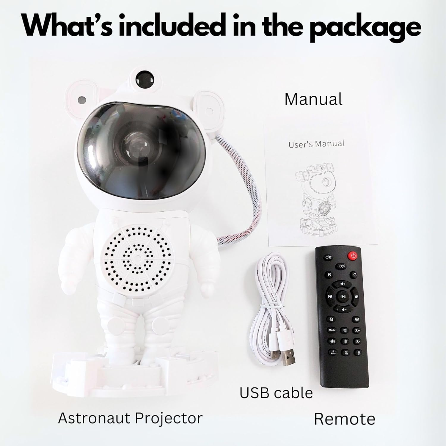 KOSU Astronaut Projector, Star Galaxy Light for Kids' Bedroom, Nebula Lamp with Remote - Music Speaker, Timer, 360&deg; Adjustable Spaceman Galaxy Projector, Night Light, Room Decor, Party Gift image number 2