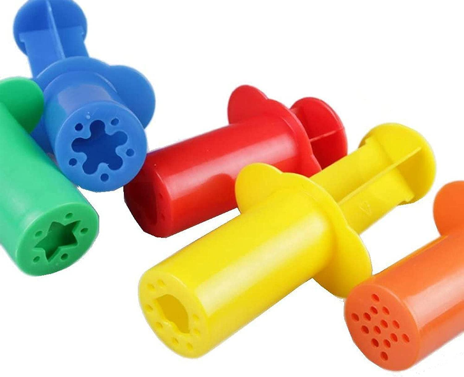 Smart Dough Extruders,5 Colorful Assorted Designs Dough Extruders,Smart Dough Tools Sets for Kids
