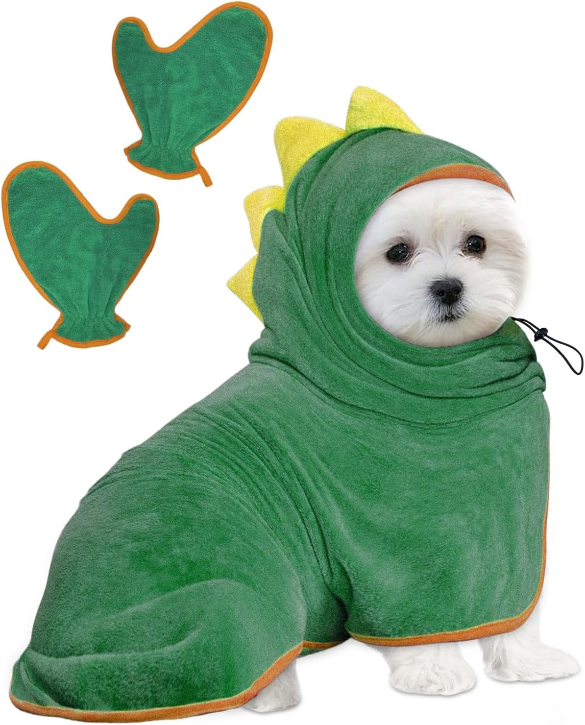 Bibykivn Bathrobe for Dogs, Microfibre Dog Bathrobe, Adjustable Collar with Velcro Closure, Quick Drying, Bath Towel for Large, Medium, Small Dogs/Cats (Blue, L)