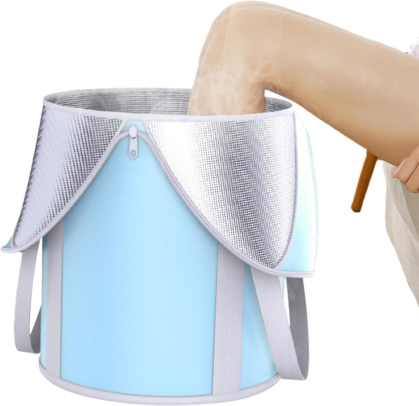 Leg Bath, Foldable Pedicure Tub, Foot Soaking Baths, Portable Foot Bath Tub, Foot Bucket with Zipper Closure, Leg Bath Bucket, Multifunctional Foot Massage for Soaking Feet, Spa, Outdoor image number 5