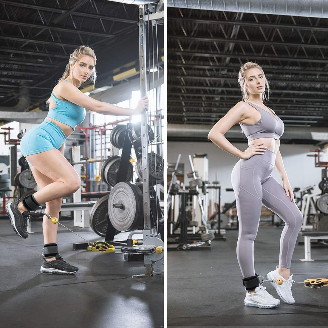 Ankle Straps, Ankle Resistance Bands Padded Straps, Adjustable Ankles Strap with D-Ring for Cable Machines, Glute Workouts, Lower Body Exercises Leg Extensions, Curls, and Hip Abductors image number 6