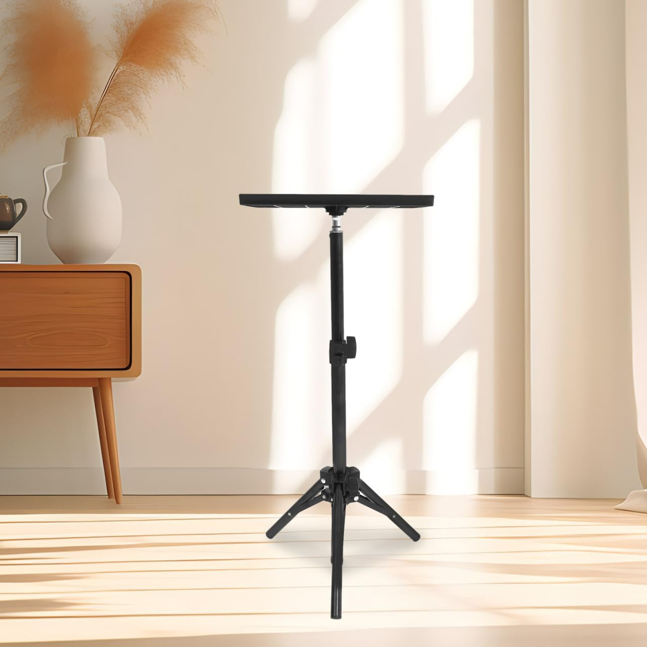 Alasum Adjustable Projector Stand Tripod for Laptop, Heavy Duty Floor Stand with Anti-Drop Tray, Ideal for Home, Office, Dj, and Presentations, Black, 18.9 X 9.8 X 9.8 Inches image number 5