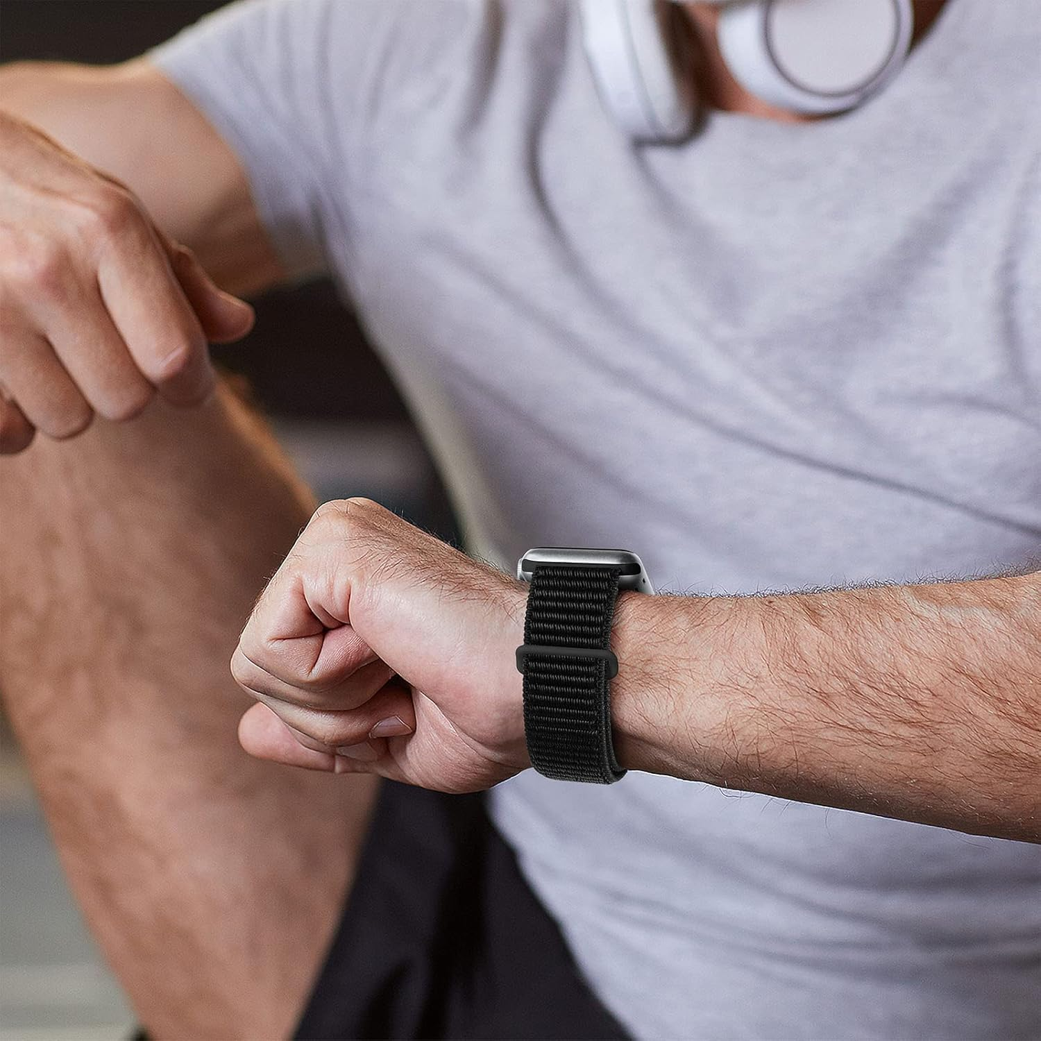 Witzon Solo Loop for Apple Watch Band 42Mm 44Mm 46Mm 45Mm 49Mm 41Mm 40Mm 38Mm Men Women, Soft Adjustable Straps Breathable Nylon Sport Bands for Apple Iwatch Ultra Series 10 9 8 7 6 5 4 3 2 1 image number 6